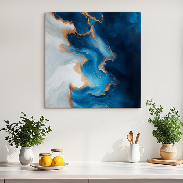 Azure currents in an abstract dance