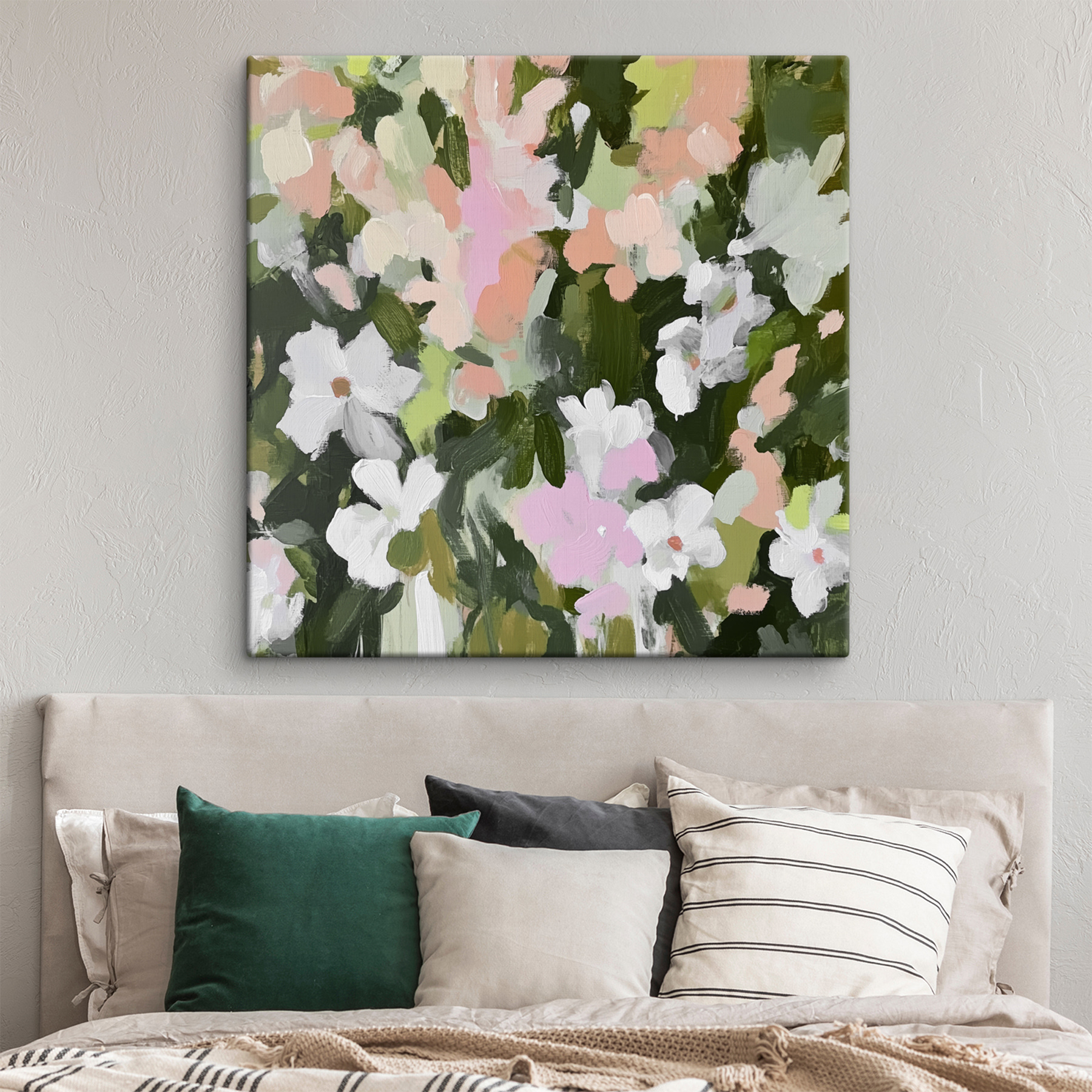 Painting of flowers and leaves
