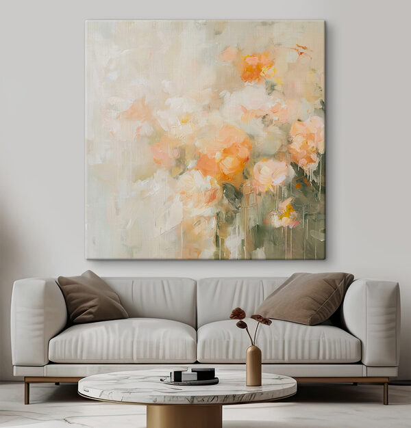 Pintura de flores sobre una superficie blanca Cuadros Pintura de flores sobre una superficie blanca