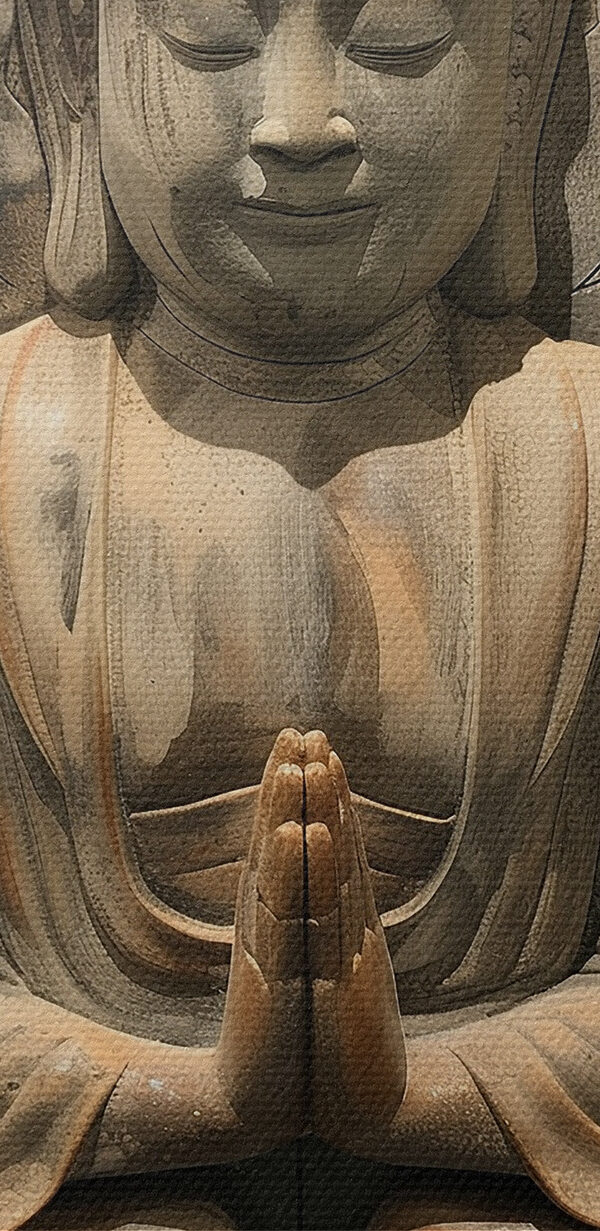 Stone statue of a person sitting in a lotus pose Stone statue of a person sitting in a lotus pose