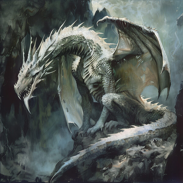 Dragon sitting on a rock Dragon sitting on a rock