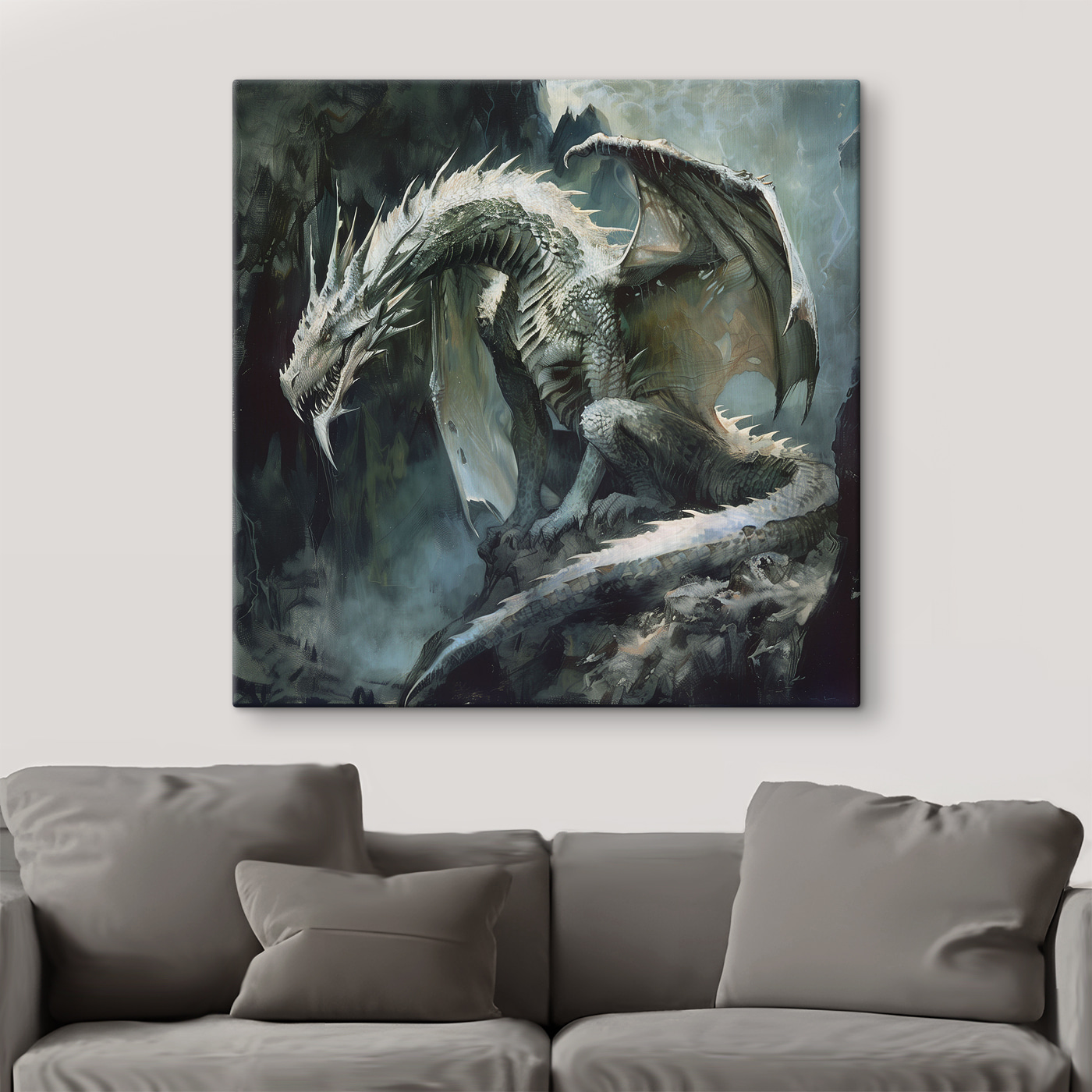 Dragon sitting on a rock Dragon sitting on a rock