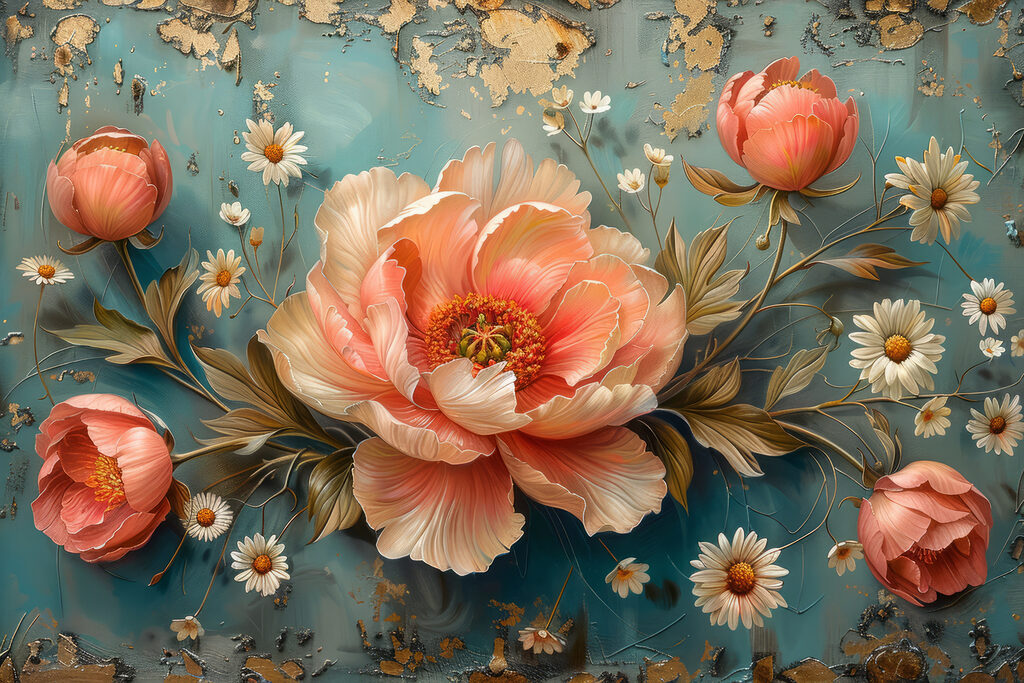 Painting of a flower Painting of a flower