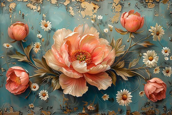 Painting of a flower Painting of a flower