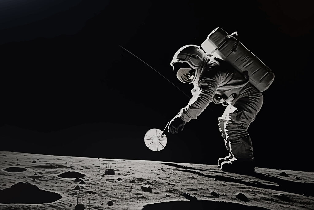 Astronaut on the moon Astronaut on the moon