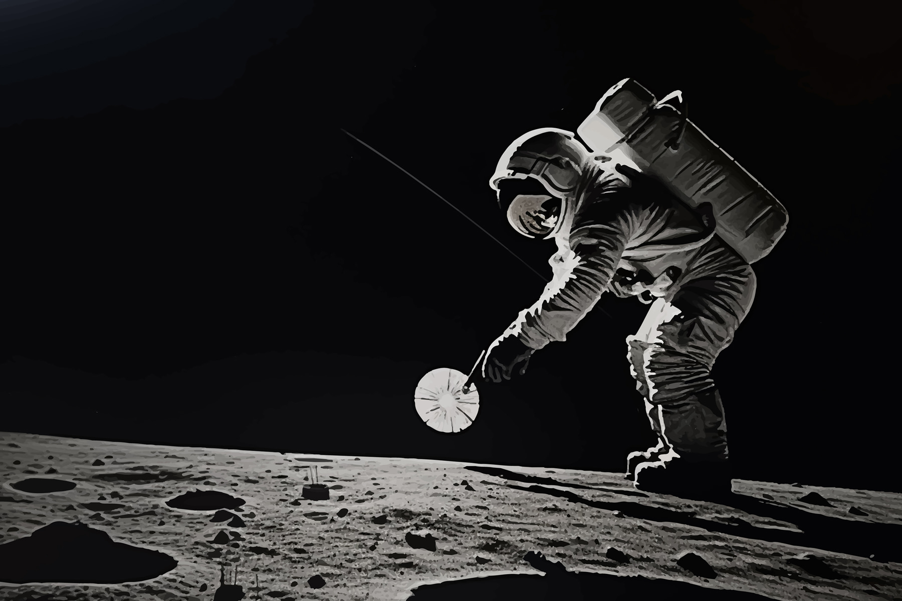 Astronaut on the moon Astronaut on the moon
