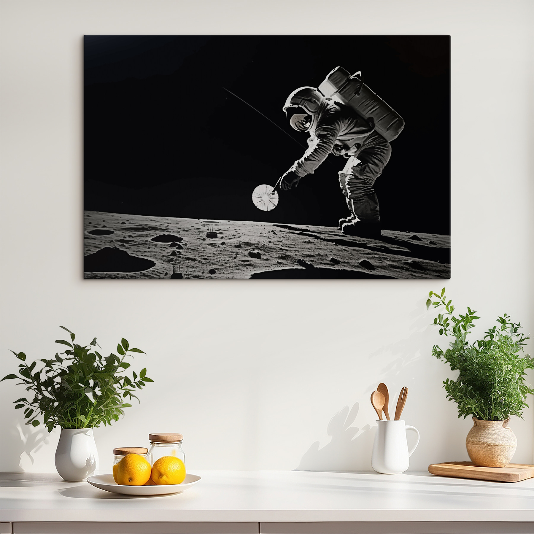Astronaut on the moon Astronaut on the moon