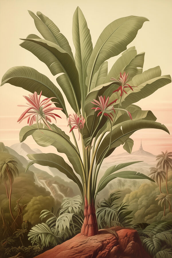Large plant with flowers and leaves Large plant with flowers and leaves
