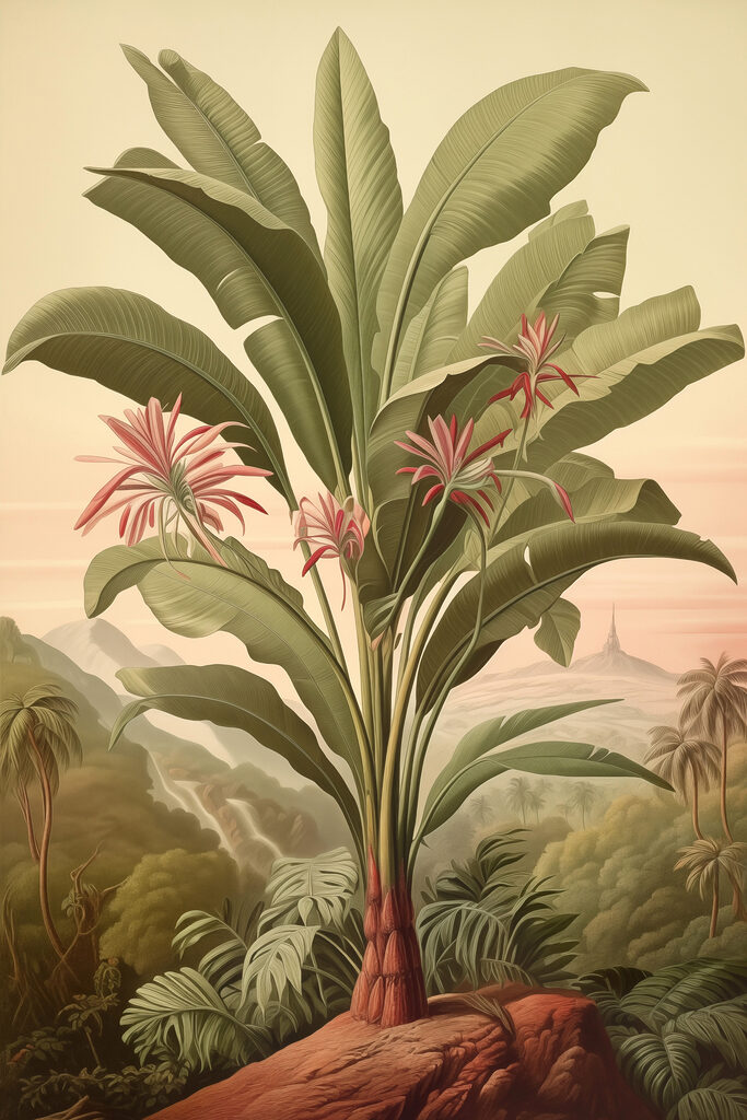 Large plant with flowers and leaves Large plant with flowers and leaves