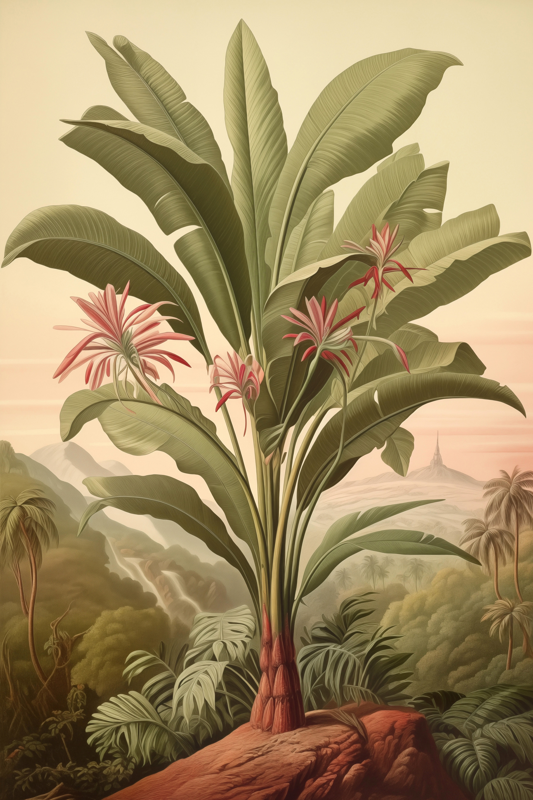 Large plant with flowers and leaves Large plant with flowers and leaves