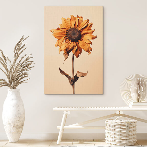 Sunflower with a brown center Sunflower with a brown center