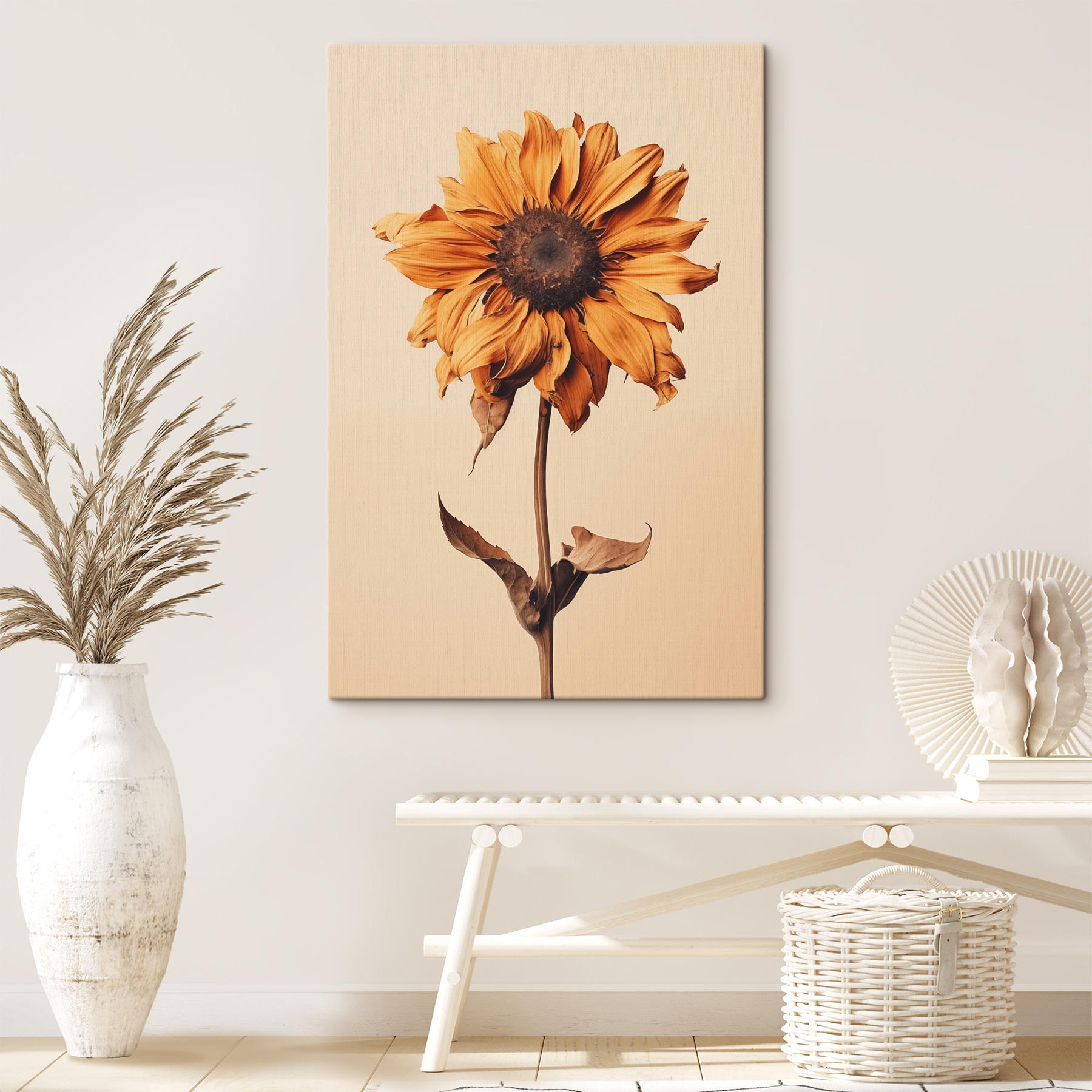 Sunflower with a brown center Sunflower with a brown center