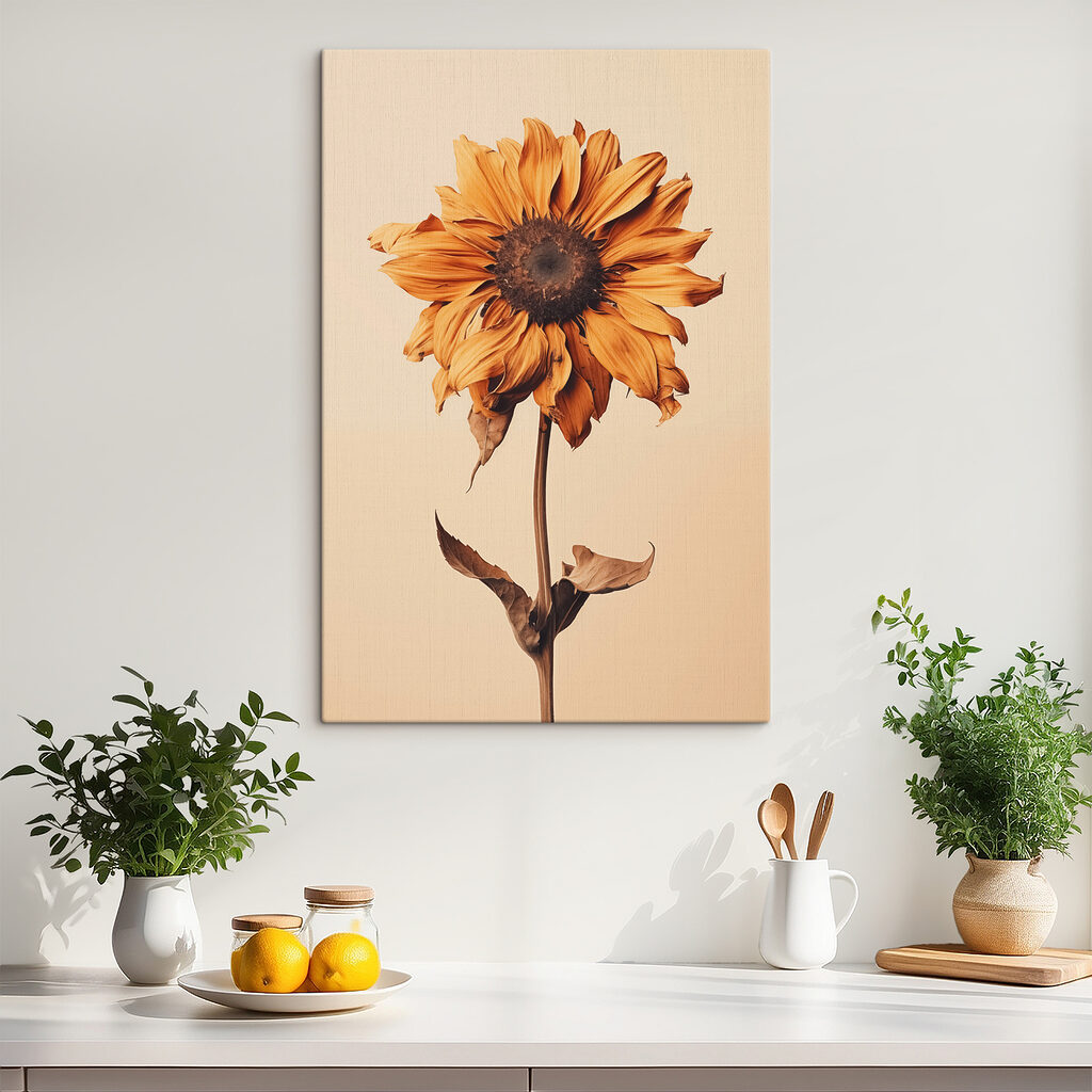 Sunflower with a brown center Sunflower with a brown center