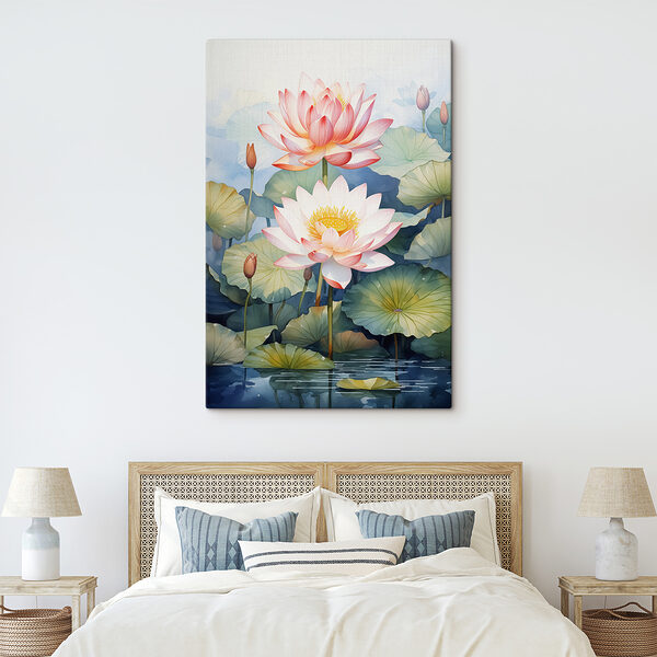 Painting of a flower and leaves