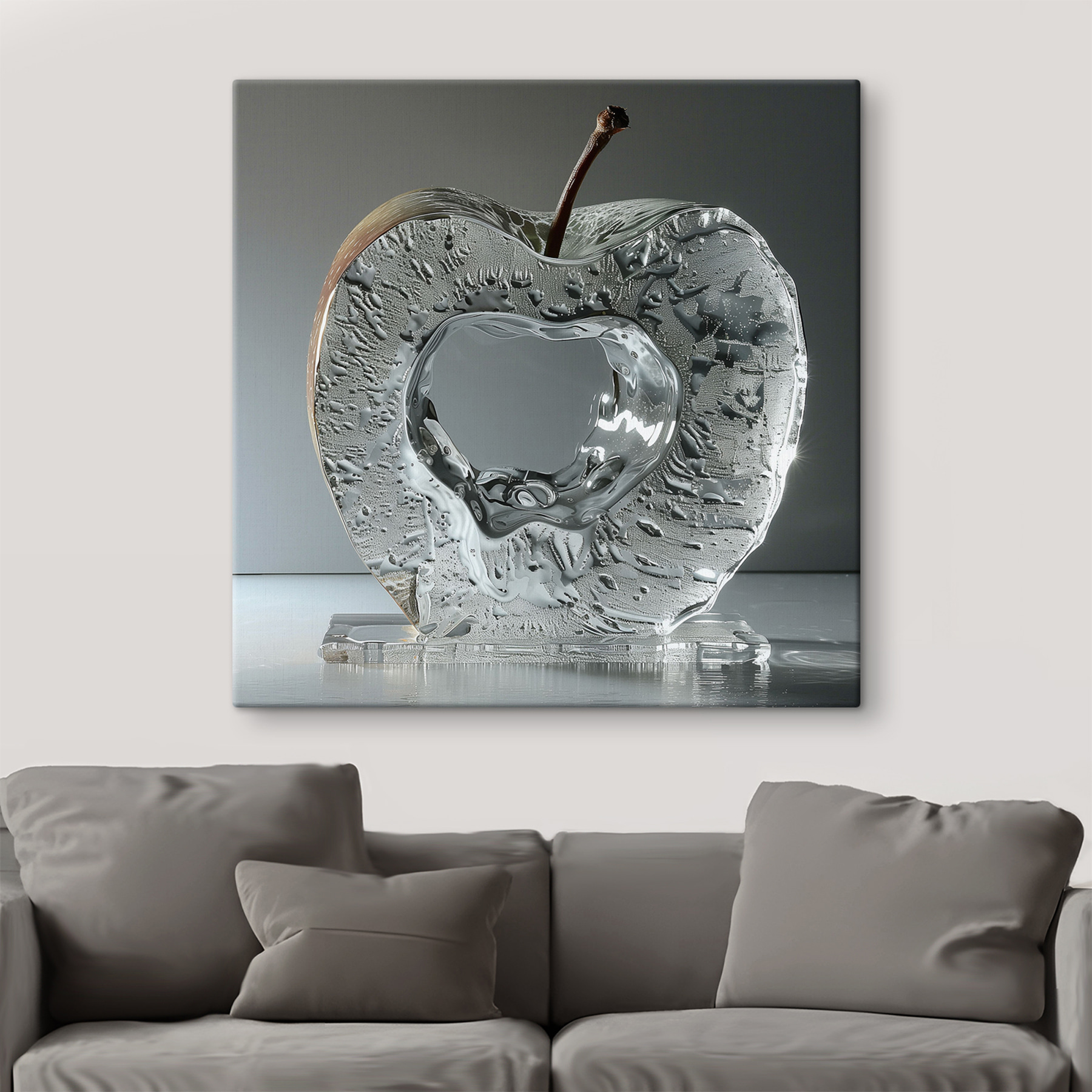 Glass apple with a stem Glass apple with a stem