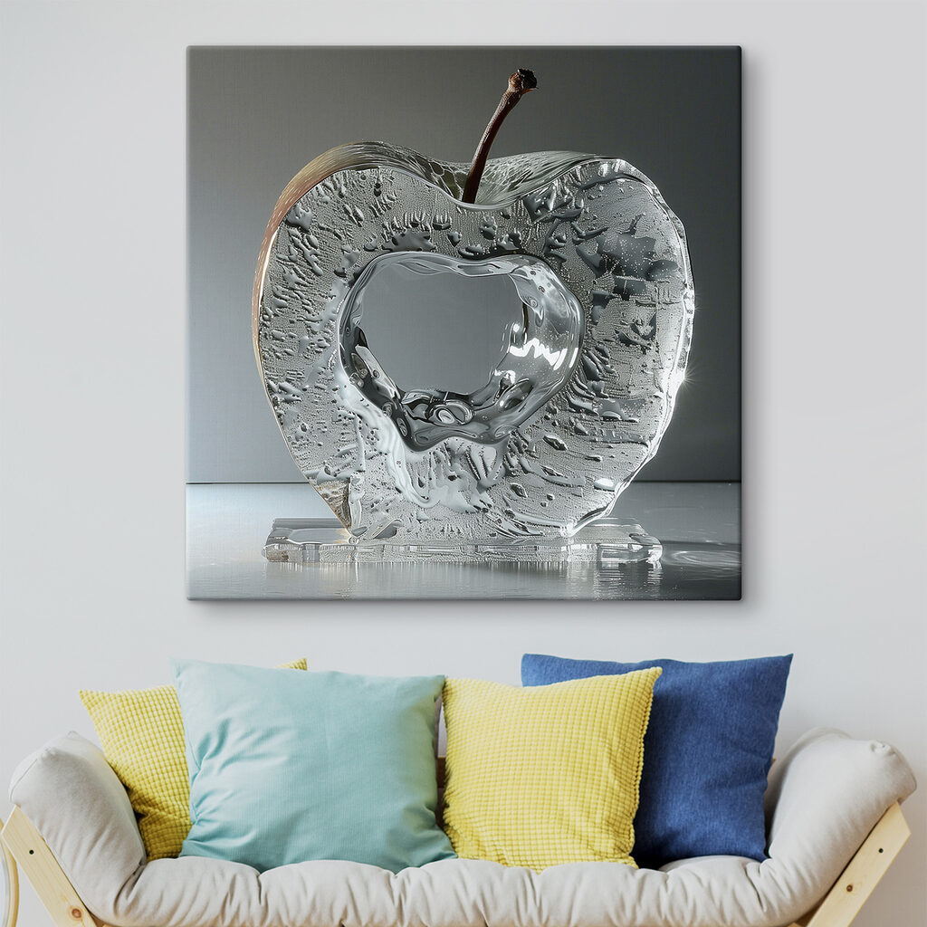 Glass apple with a stem Glass apple with a stem
