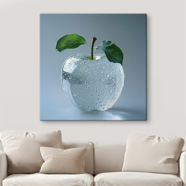 Manzana transparente con gotas de agua Cuadros Manzana transparente con gotas de agua