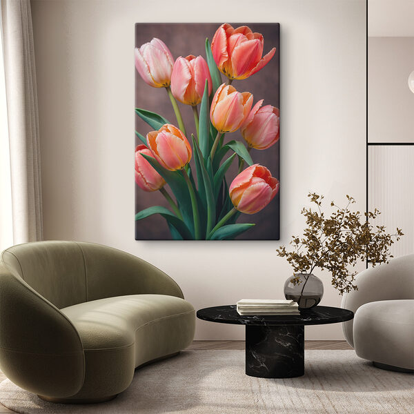 Ramo de tulipanes rosas y amarillos Cuadros Ramo de tulipanes rosas y amarillos