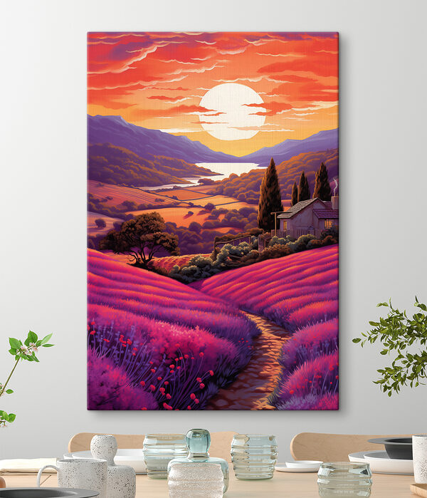 House in a field of lavender