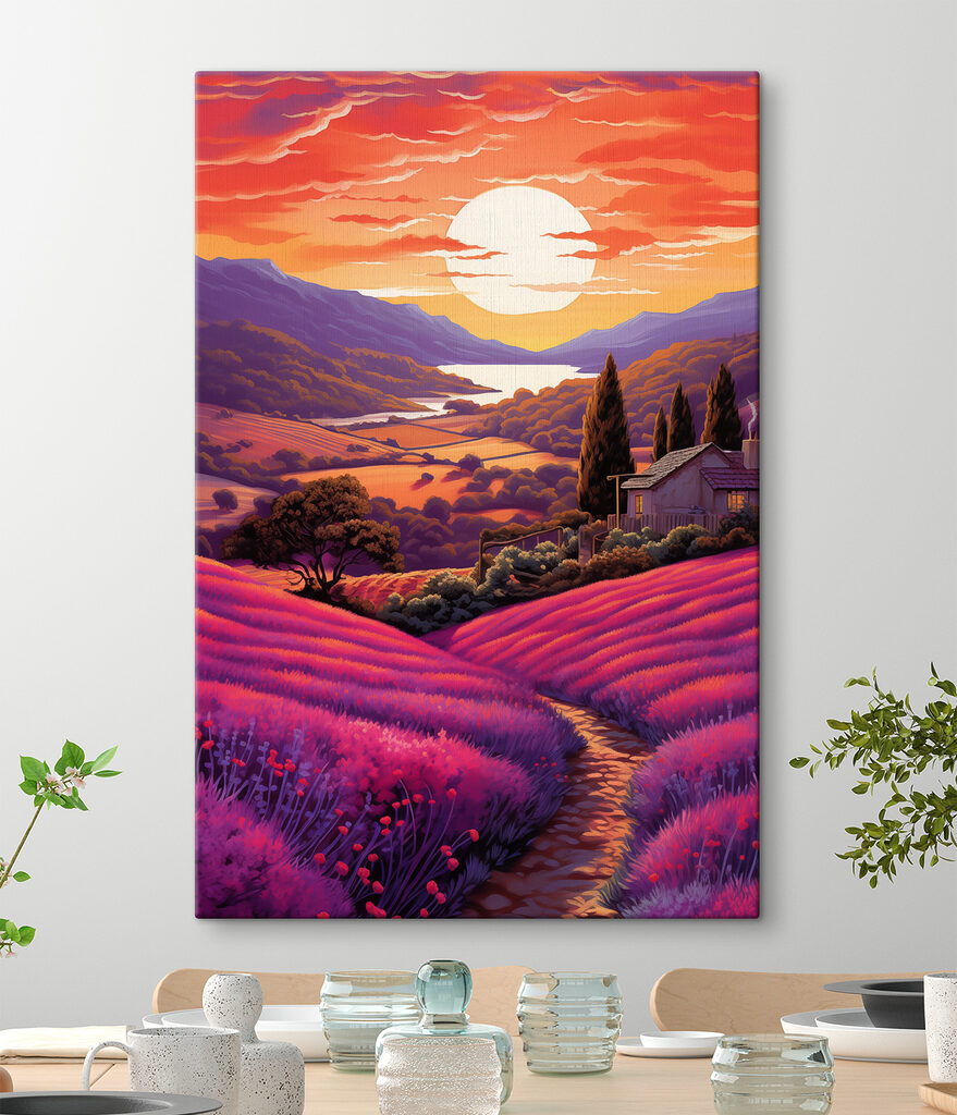 House in a field of lavender