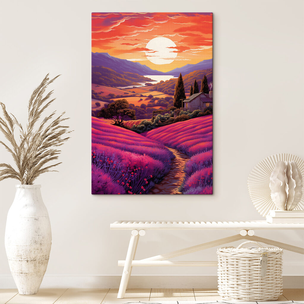 House in a field of lavender