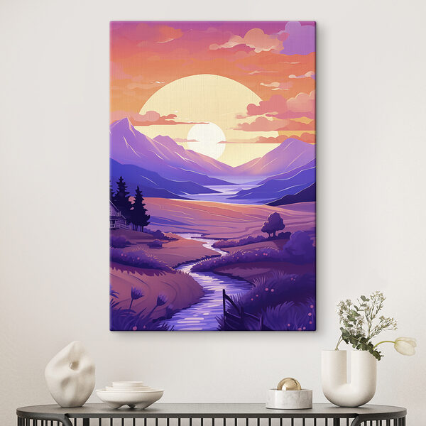 Cuadros Paisaje con un río y montañas (SKU: s40949) Cuadros Cuadros Paisaje con un río y montañas (SKU: s40949)