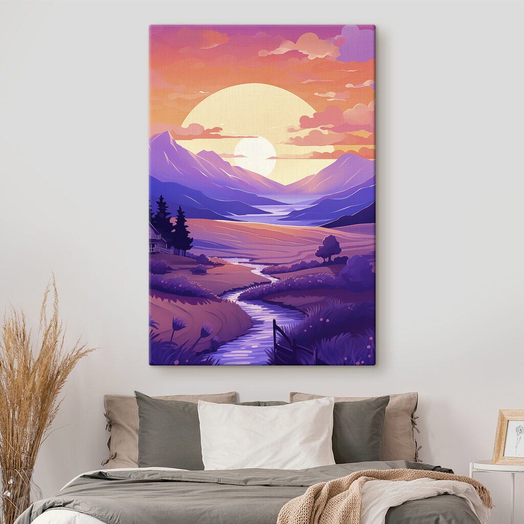 Landscape with a river and mountains Landscape with a river and mountains