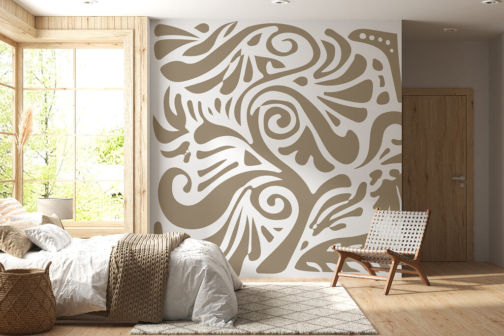 White and brown pattern