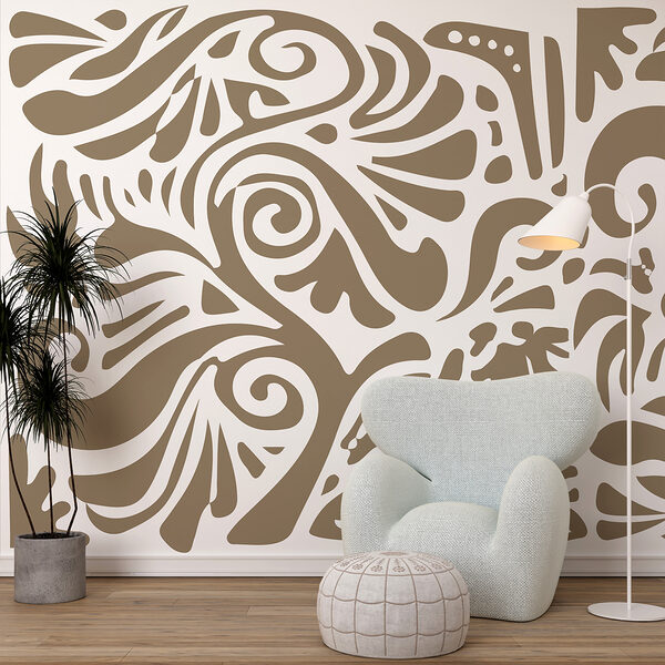 White and brown pattern