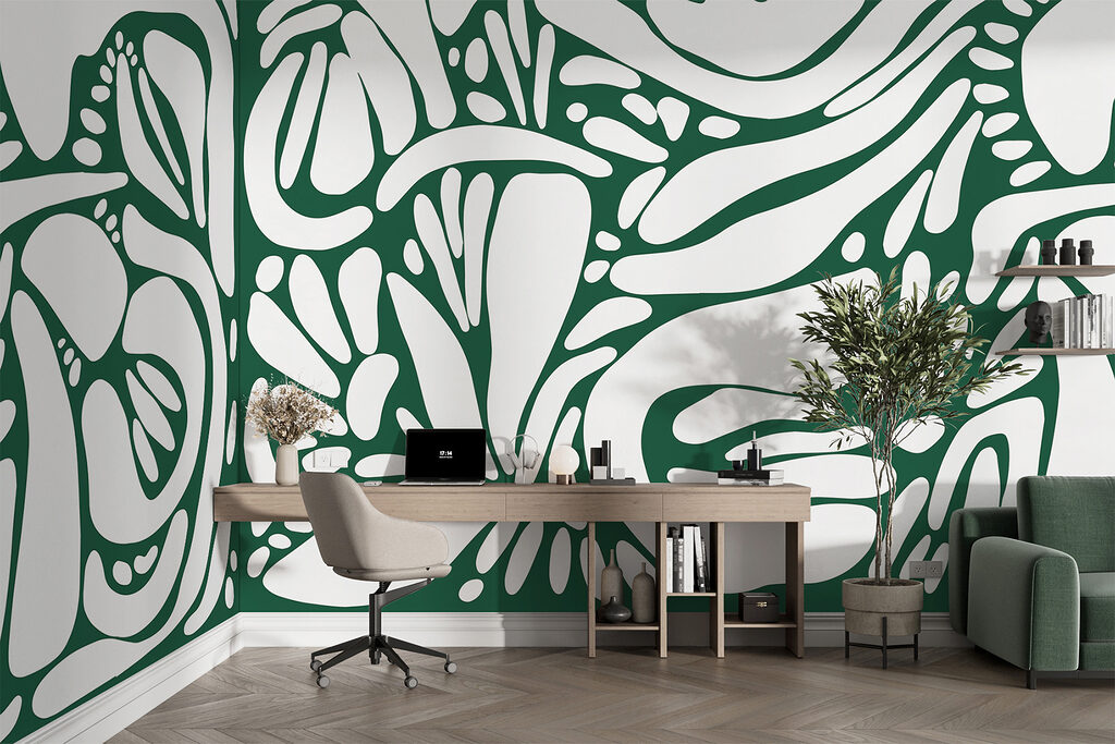 White and green pattern