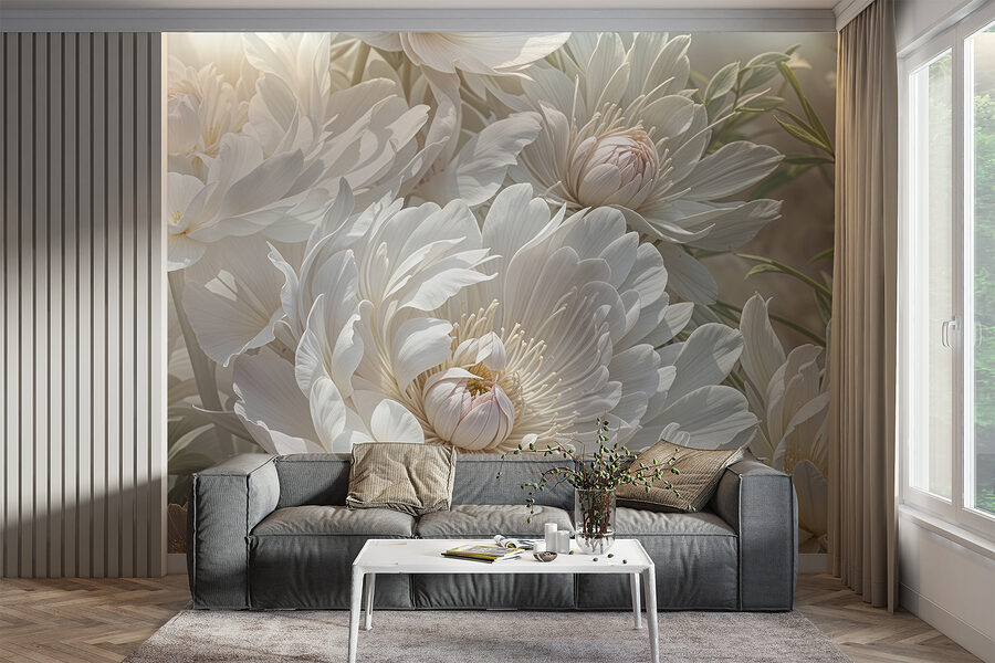 Primer plano de flores blancas