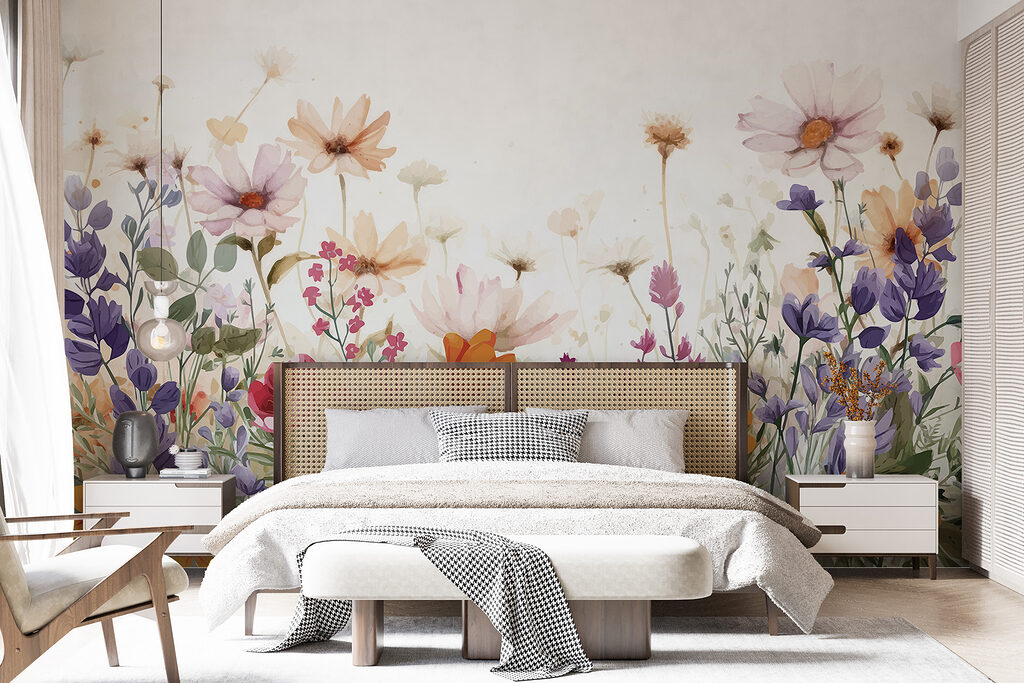 Group of flowers on a white background Group of flowers on a white background