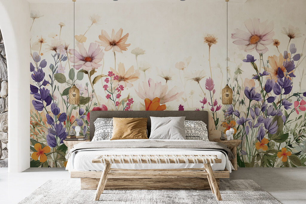 Group of flowers on a white background Group of flowers on a white background