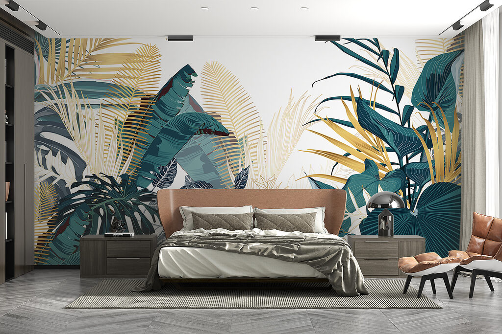 Group of tropical plants