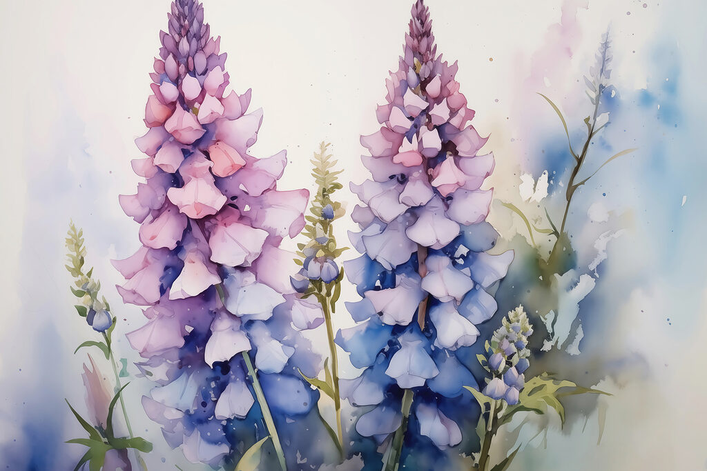 Pintura de flores sobre fondo blanco Pintura de flores sobre fondo blanco