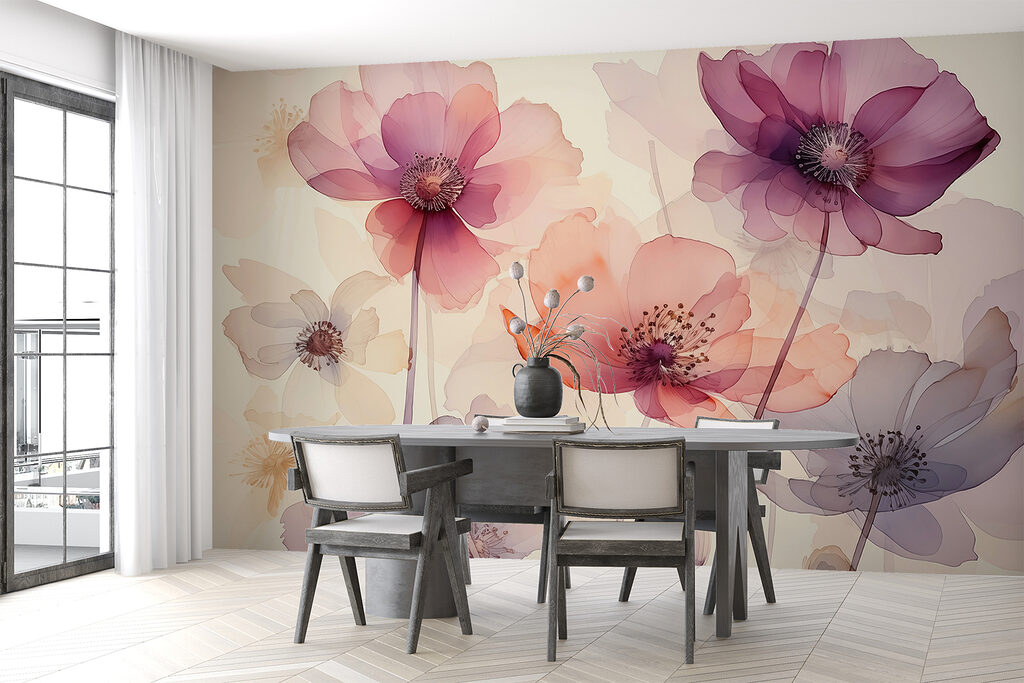 Group of flowers on a white background