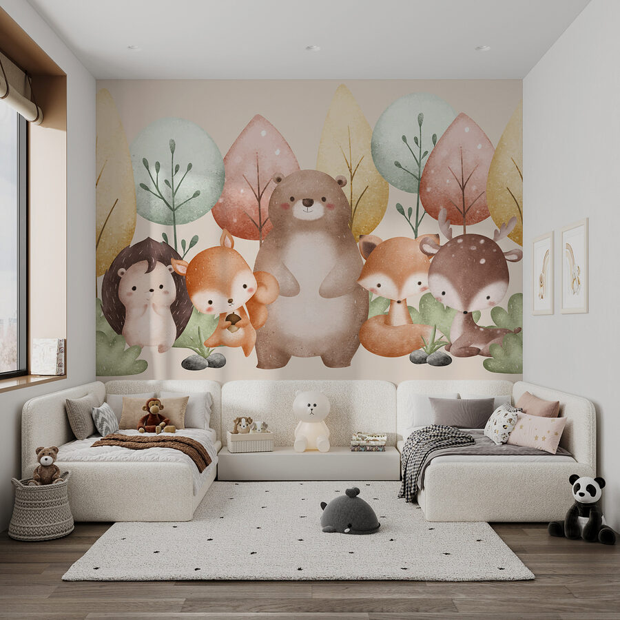 Grupo de animales en el bosque