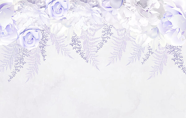 Flores blancas y moradas Flores blancas y moradas