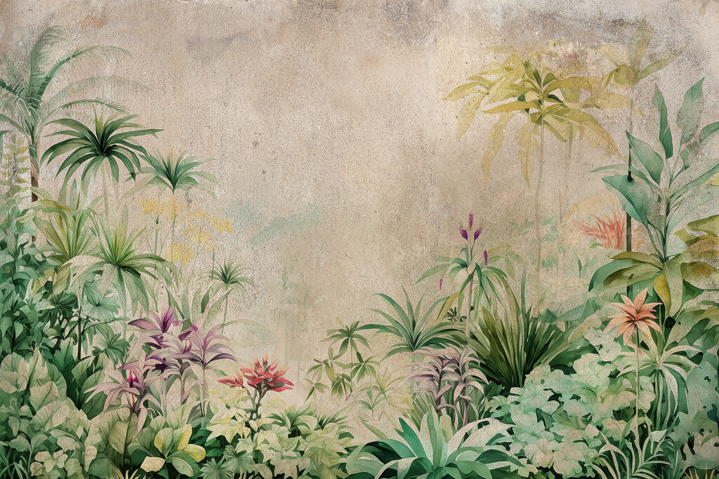 Painting of plants and flowers