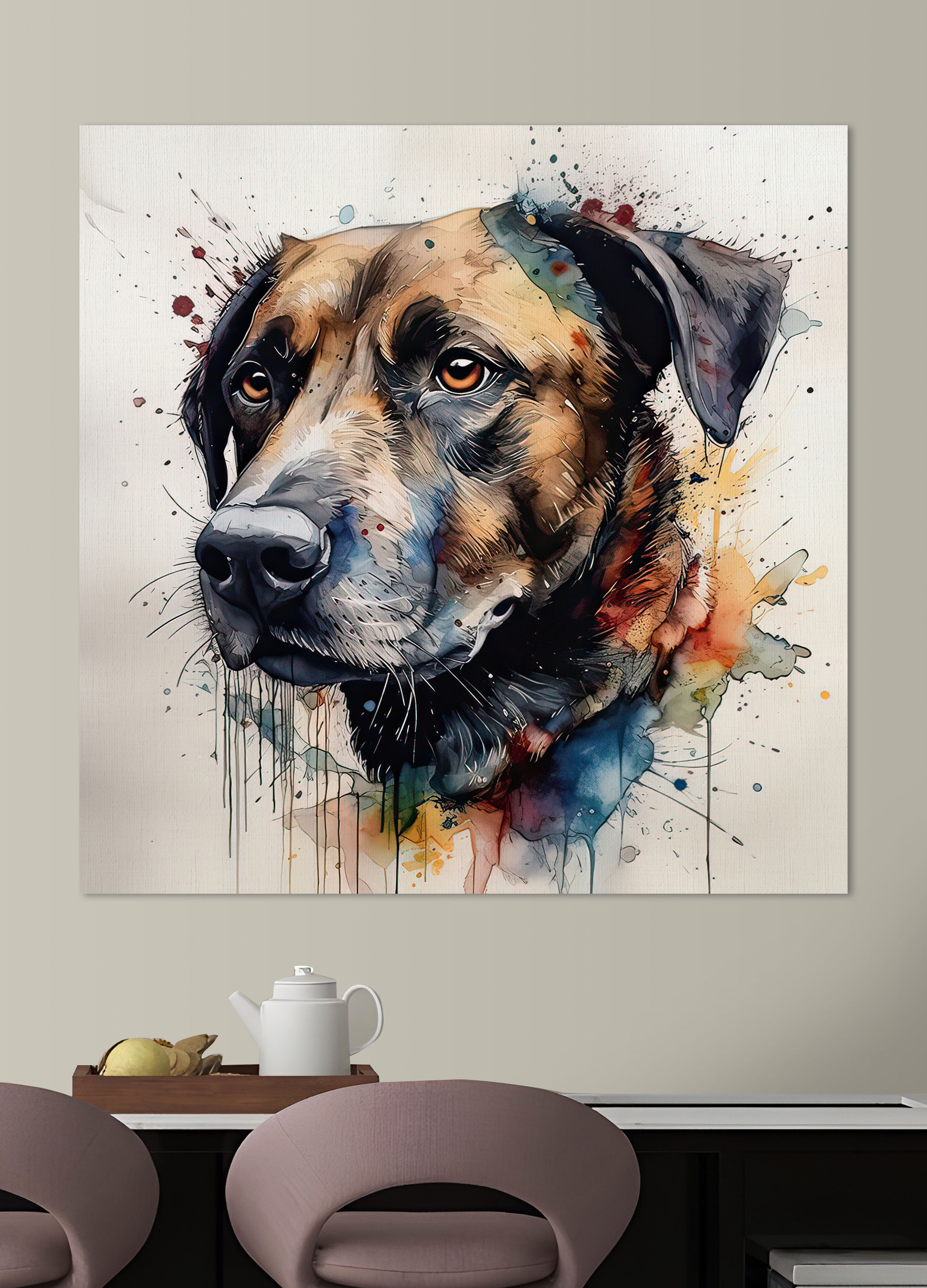 Painting of a dog