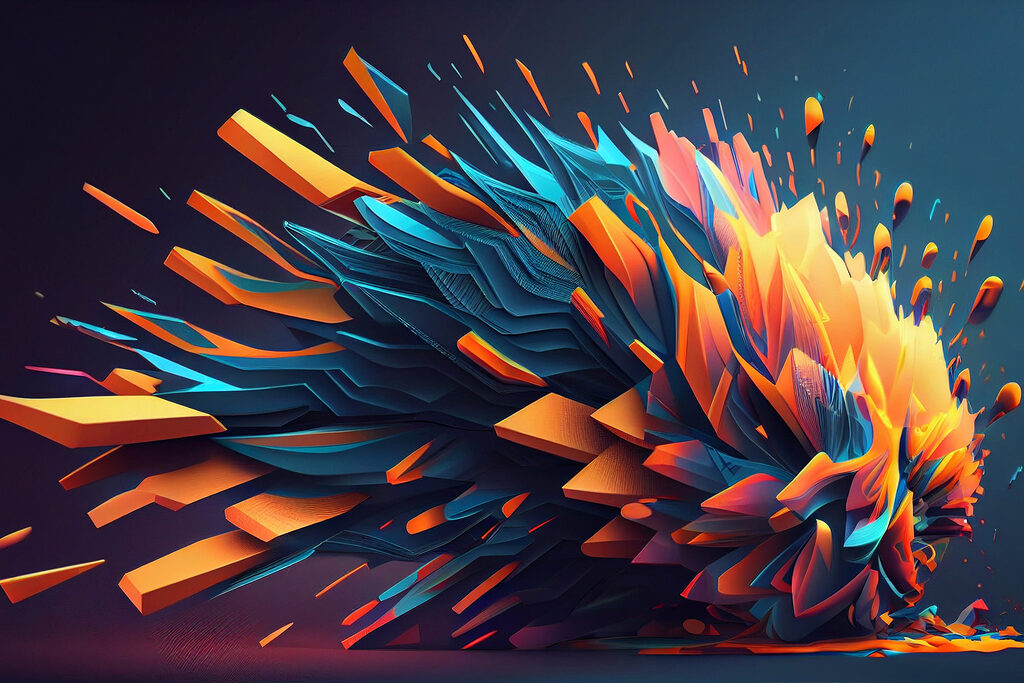 Colorful explosion of triangles