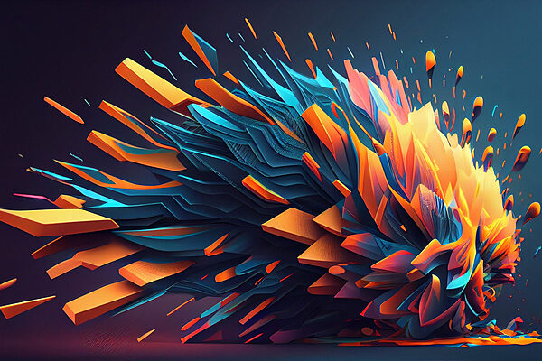 Colorful explosion of triangles