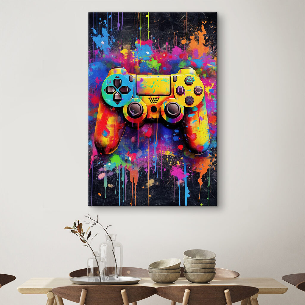 Colorful video game controller