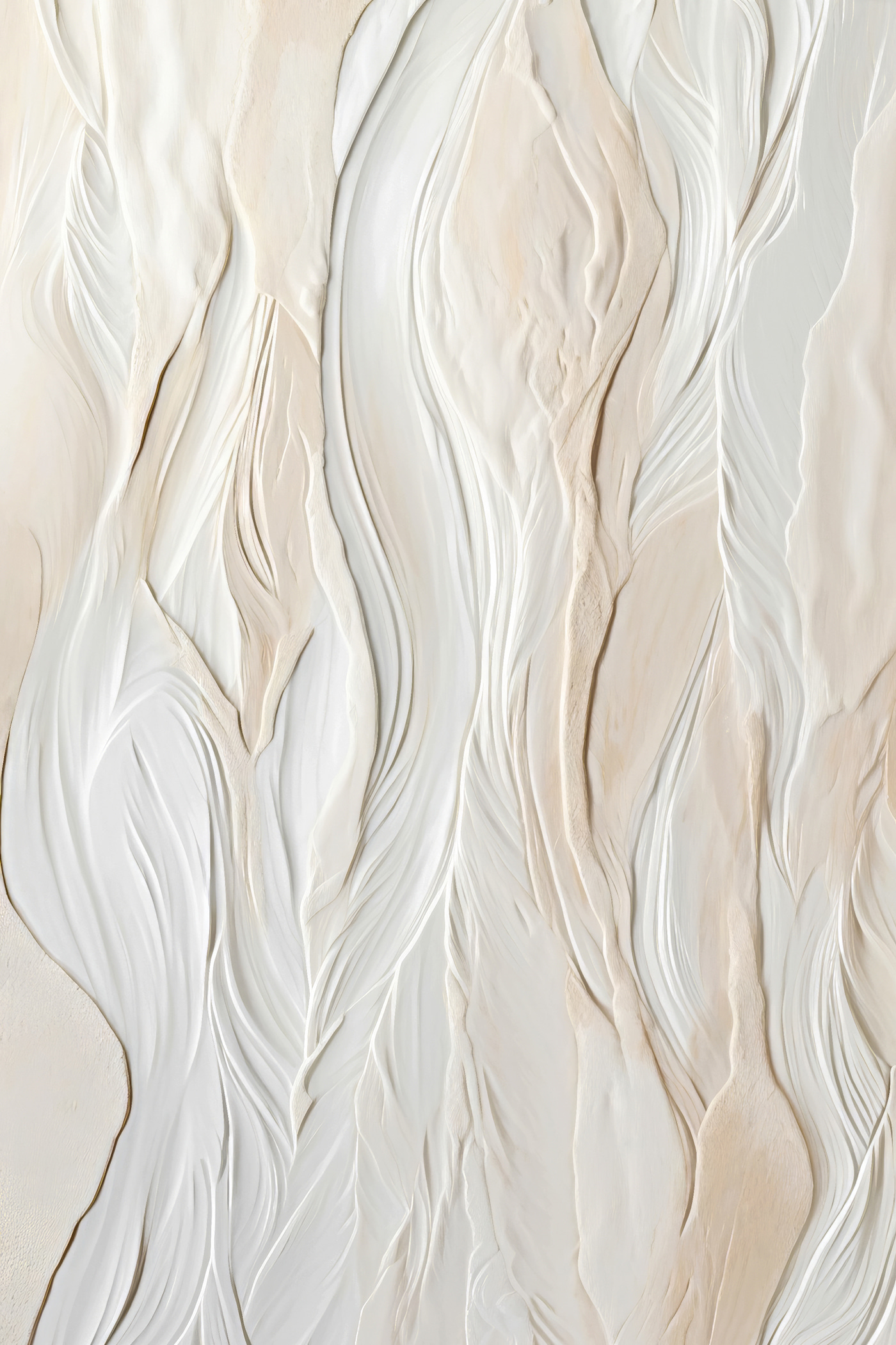 White wall with wavy lines White wall with wavy lines