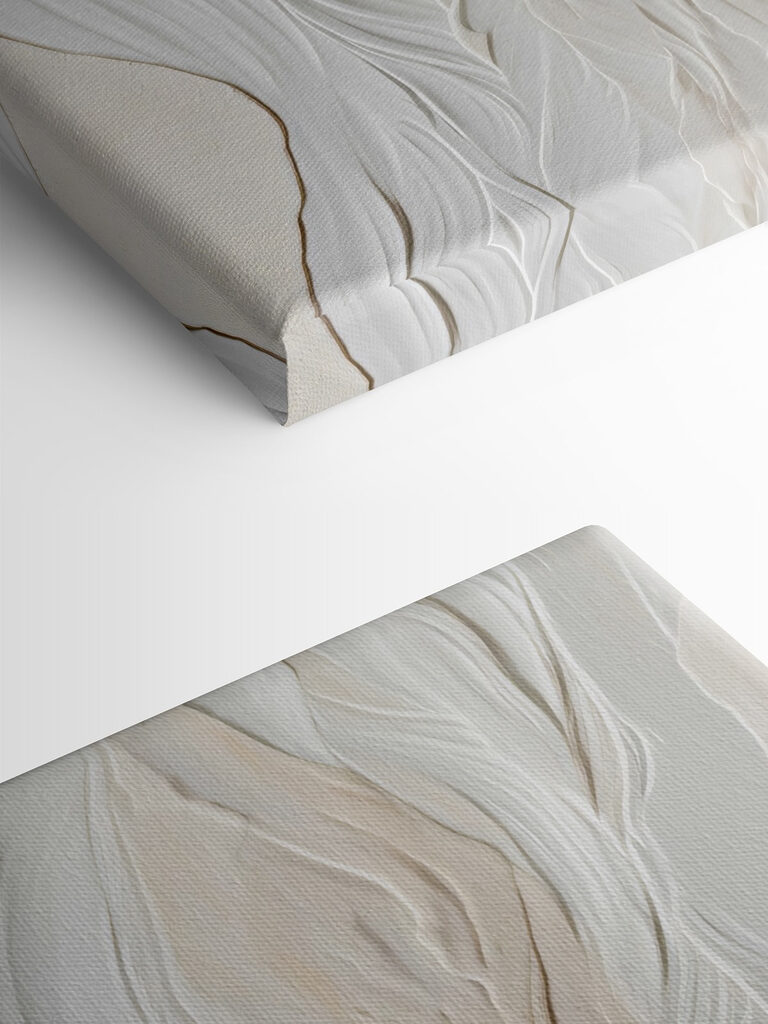 White wall with wavy lines White wall with wavy lines
