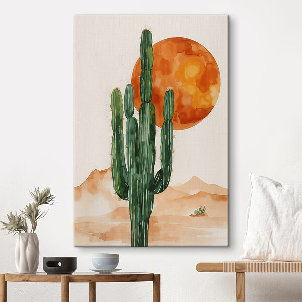 Cuadros Cuadro de un cactus y un sol (SKU: s36269) Cuadros Cuadros Cuadro de un cactus y un sol (SKU: s36269)