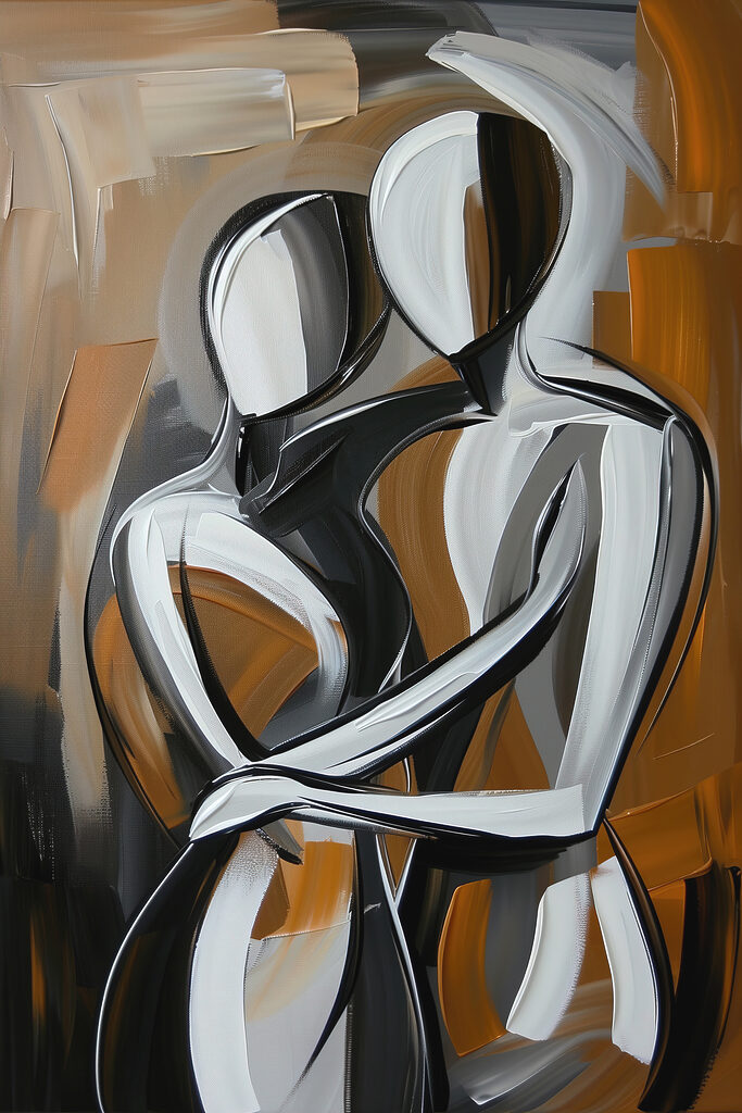 Painting of two people Painting of two people
