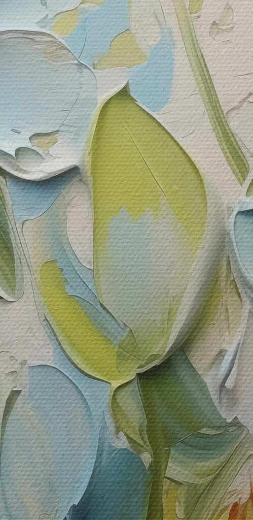 Painting of flowers on a wall