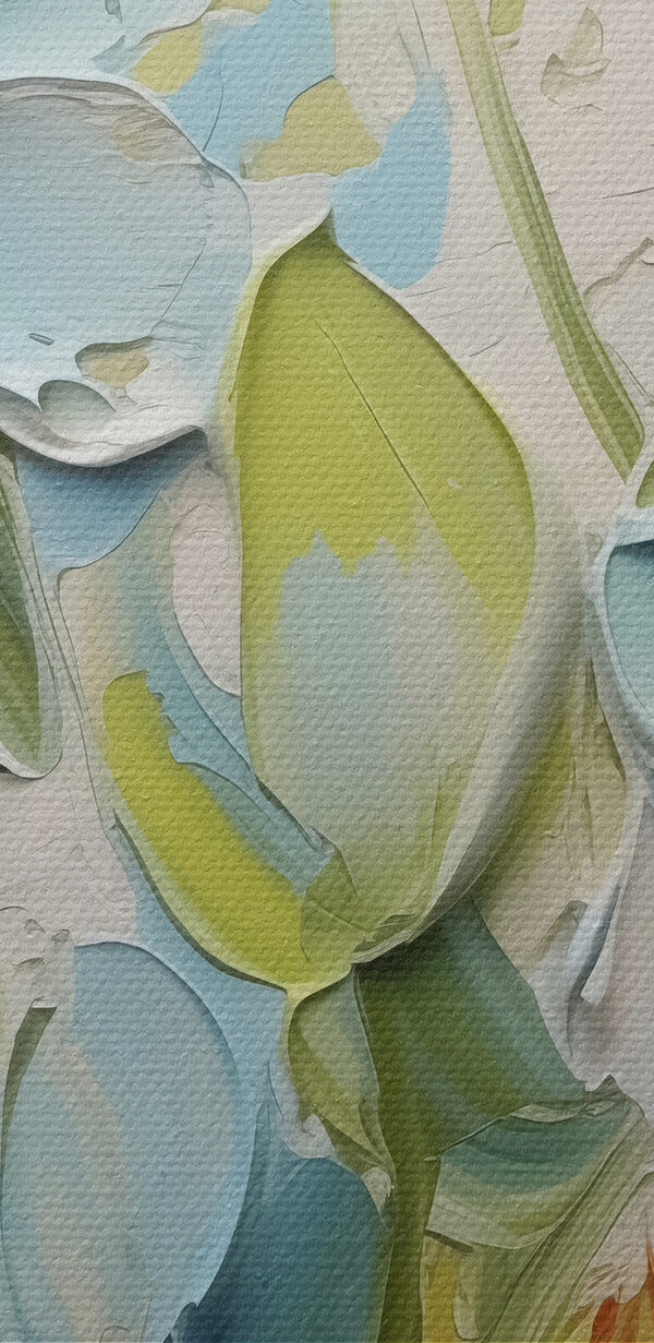 Painting of flowers on a wall