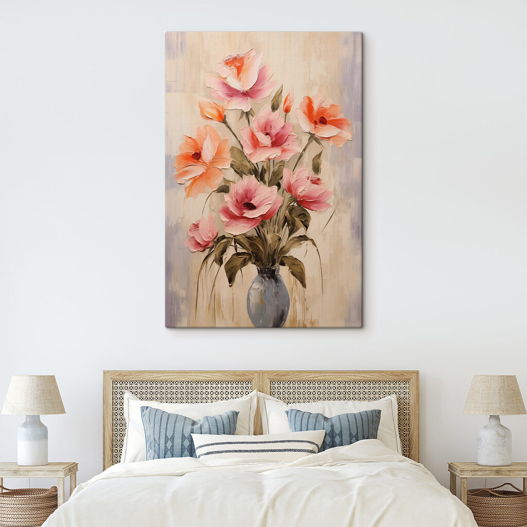 Painting of flowers in a vase